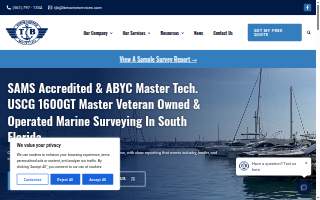 TB Marine Surveyors website
