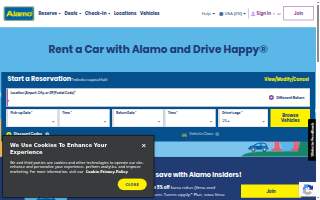 Alamo Rent A Car of Sunny Isles Beach website