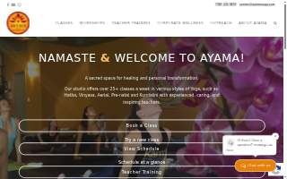 Ayama Yoga & Healing Arts Center website