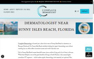 Complete Dermatology of Sunny Isles Beach website