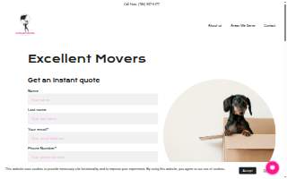 Excellent Movers website