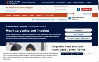 HCA Florida Miami International Cardiology - Aventura website