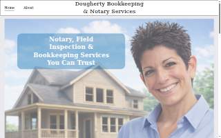 Dougherty Bookkeeping and Notary Services website