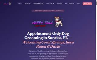 Happy Tails Mobile & Salon Grooming website