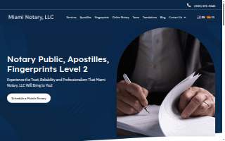 Miami Notary, LLC of Sweetwater website