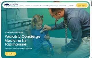 Canopy Pediatrics website