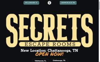 Secrets Escape Rooms website
