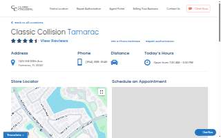 Classic Collision of Tamarac website