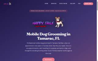 Happy Tails Mobile & Salon Grooming website