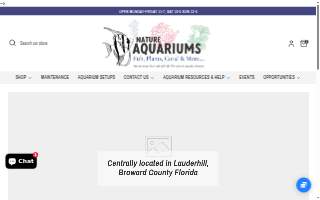 Nature Aquariums of Tamarac website