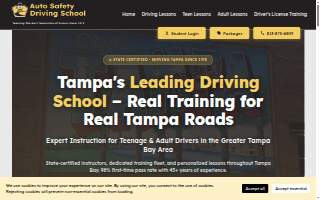Auto Safety Driving School website