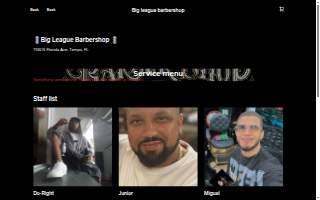 Big League Barbershop website