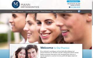 Mann Orthodontics website
