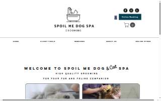 Spoil Me Dog Spa website