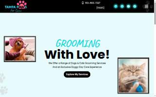Tampa Paws Pet Salon website