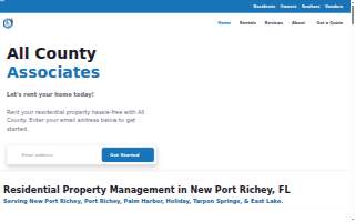 All County Associates Property Management of Tarpon Springs website