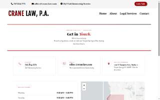 Crane Law, P.A. website