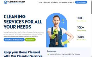 Cleaning By Gina LLC website