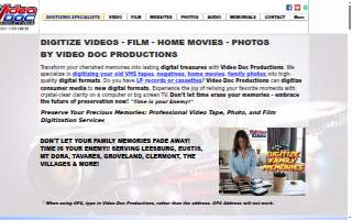Video Doc Productions - Digital Video Specialists of Eustis website