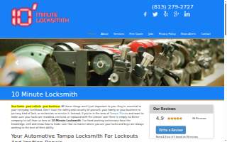10 Minute Locksmith website