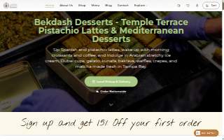 Bekdash Ice cream & Desserts website