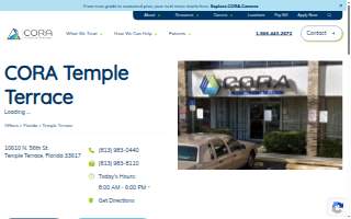 CORA Physical Therapy Temple Terrace website