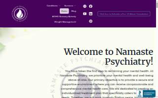 Namaste Psychiatry website