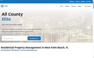 All County Elite Property Management of The Acreage website