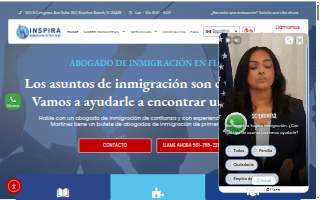 Inspira Immigration Law website