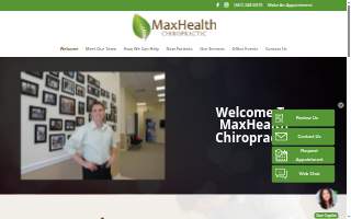 MaxHealth Chiropractic website