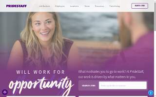 PrideStaff website