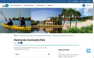 Hammocks Community Park website