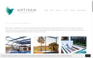 Artisan Outdoor Living website