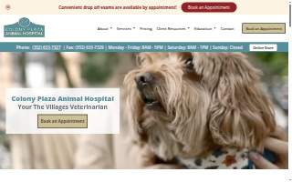 Colony Plaza Animal Hospital website