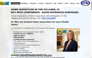 Sunbird Home Inspections, LLC of The Villages website