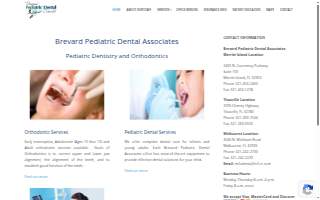 Brevard Pediatric Dental & Orthodontics website