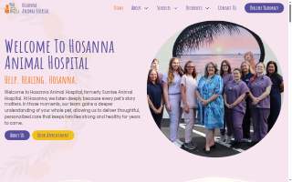 Hosanna Animal Hospital website