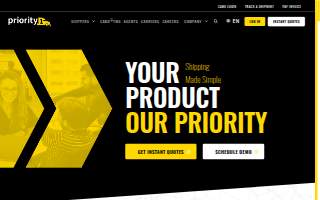 Priority 1 Shipping website