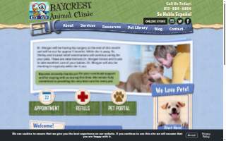 Baycrest Animal Clinic website