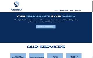 Synergy Performance Rehab website
