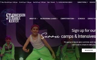 5th Dimension Dance Center of Valrico website