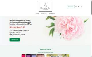 Bloomingdays Flower Shop website