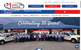 Marlin James Air Conditioning & Heating website