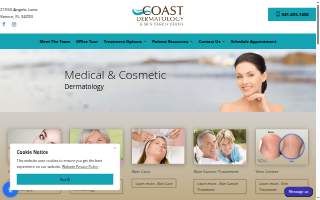 Coast Dermatology & Skin Cancer Center website
