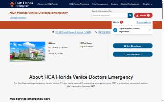 HCA Florida Venice Doctors Emergency website