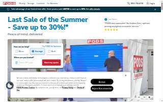 PODS Moving & Storage of Venice website