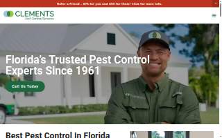 Clements Pest Control Services of Vero Beach website