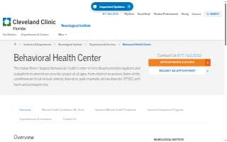 Cleveland Clinic Indian River Behavioral Health Center website