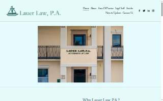 Lauer Law, P.A. website