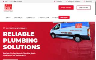 All Pro Plumbing Services Inc of Wekiwa Springs website